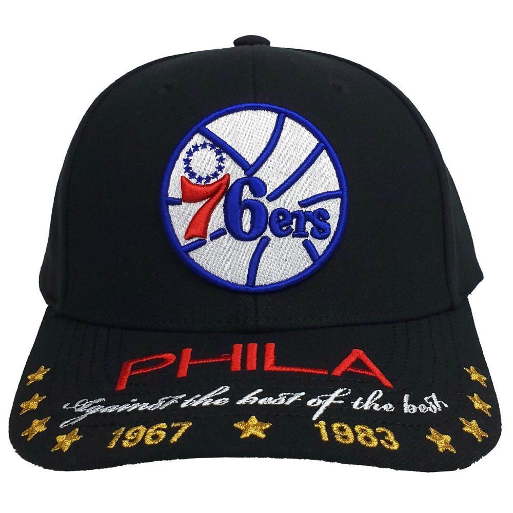 Philadelphia 76ers Mitchell & Ness NBA Pro Fit Snapback Hat Cap 3D Logo NWT